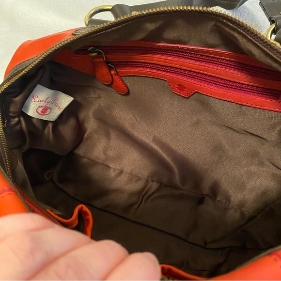 Lucky Brand Buckman leather satchel handbag, in Haute Red, NWT, style LB1041 - Picture 8 of 16